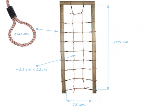 Scramble Net 0.75 x 2.00m Cargo Climbing Net siatka 75x200